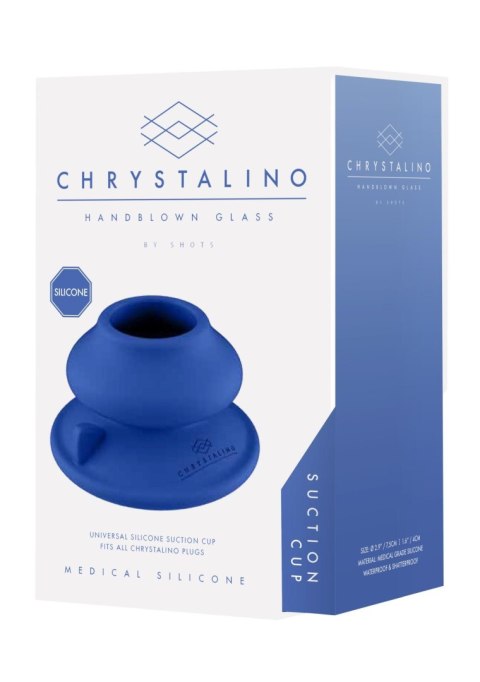 Chrystalino – Wibrator z silikonową przyssawką – Niebieski