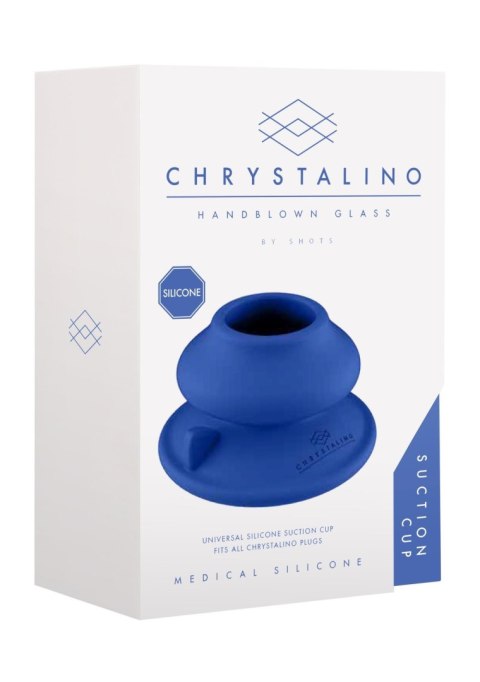 Chrystalino – Wibrator z silikonową przyssawką – Niebieski