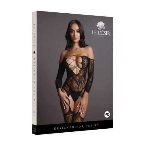 Bodystocking z Krzyżującymi Się Paskami na Dekolcie - Rozmiar Uniwersalny