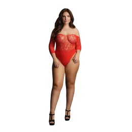 Zmysłowe Body Crotchless z Cyrkoniami - Rozmiar Plus Size