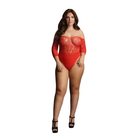Zmysłowe Body Crotchless z Cyrkoniami - Rozmiar Plus Size