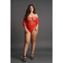Zmysłowe Body Crotchless z Cyrkoniami - Rozmiar Plus Size