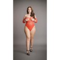 Zmysłowe Body Crotchless z Cyrkoniami - Rozmiar Plus Size