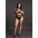 Elegancki Komplet Bielizny Plus Size Duo Net z Wycięciem Key-Hole