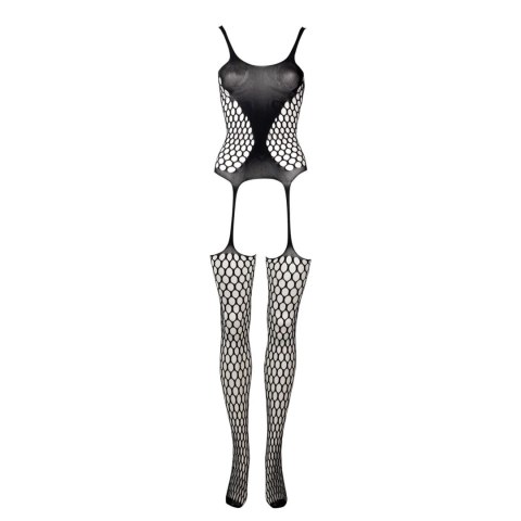 Zmysłowy bodystocking siateczkowy typu suspender - Rozmiar uniwersalny