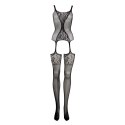 Zmysłowe Bodystocking Siateczkowo-Koronkowe - Uniwersalny Rozmiar