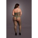 Bodystocking Siateczkowy z Koronką - Rozmiar Plus Size