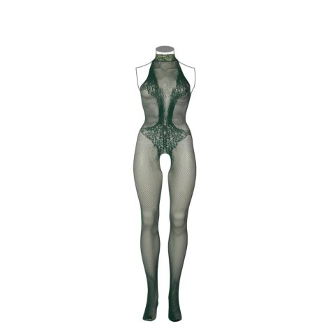 Bodystocking Siateczkowy z Koronką - Rozmiar Plus Size