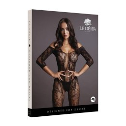 Zmysłowe Koronkowe Bodystocking z Długim Rękawem - Rozmiar Uniwersalny