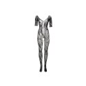Zmysłowe Koronkowe Bodystocking z Długim Rękawem - Rozmiar Uniwersalny