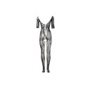 Zmysłowe Koronkowe Bodystocking z Długim Rękawem - Rozmiar Uniwersalny