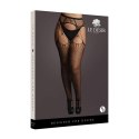 Zmysłowe Rajstopy Suspender w Stylu Shredded – Rozmiar Plus Size