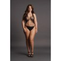 Uwodzicielskie Koronkowe Body Teddy z Paskami Plus Size