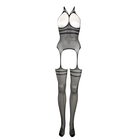 Zmysłowy Bodystocking z Paskami i Pasem do Pończoch - Rozmiar Uniwersalny