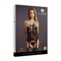 Zmysłowy Bodystocking z Cyrkoniami i Paskami do Pończoch – Uniwersalny Rozmiar