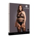 Elegancki Komplet Dwuczęściowy z Topem Halter i Zintegrowanymi Pończochami – OSX Black