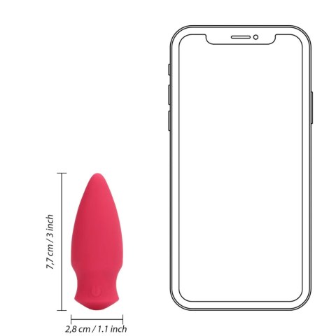 Stożkowy Mini Wibrator – Rumiana Czerwień