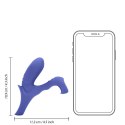 Pierścień Erekcyjny Tamiya Blue z Wibracjami i Stymulacją Łechtaczki