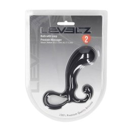 Silikonowy masażer prostaty z pętlą LEVELZ – Czarny, rozmiar M