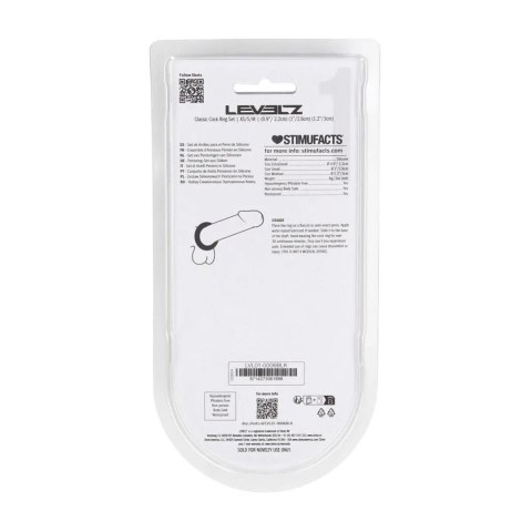 Elegancki zestaw silikonowych pierścieni erekcyjnych (3 sztuki) - XS/S/M - Czarny