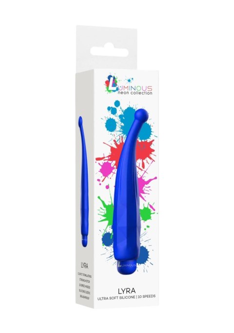 Lyra – Wibrator Pociskowy ABS z Silikonową Nakładką i 10 Trybami Wibracji – Królewski Błękit
