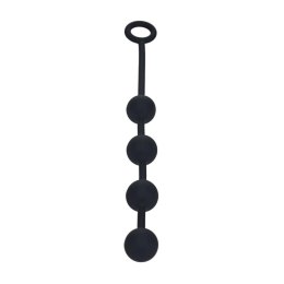 Czarne silikonowe kulki analne LEVELZ M (30mm)