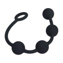 Czarne silikonowe kulki analne LEVELZ M (30mm)