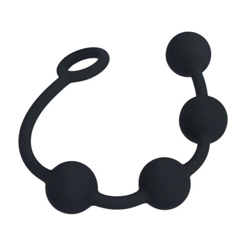 Czarne silikonowe kulki analne LEVELZ M (30mm)