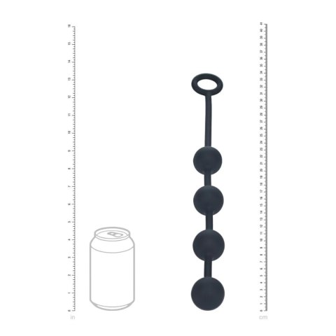 Czarne silikonowe kulki analne LEVELZ M (30mm)