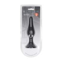 Smukły Silikonowy Korek Analny - XL - Czarny