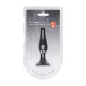Smukły silikonowy plug analny – rozmiar S, czarny