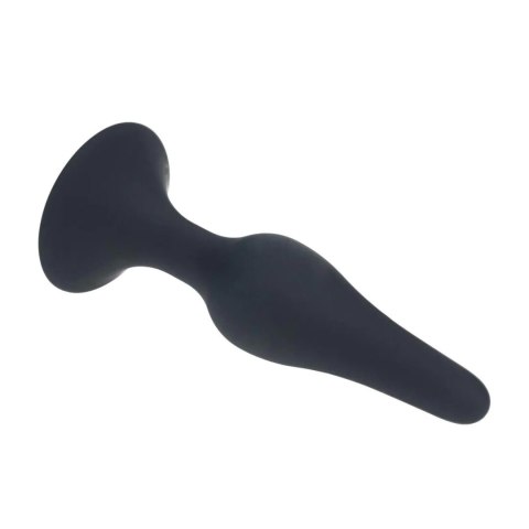 Smukły silikonowy plug analny – rozmiar S, czarny