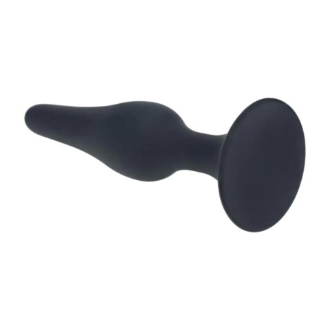 Smukły silikonowy plug analny – rozmiar S, czarny