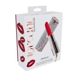 Iryzujący Wibrator-Szminka Sparkle z 4 Końcówkami