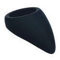 Silikonowy pierścień erekcyjny Teardrop – Czarny