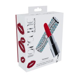Tiffany - Elegancki Wibrator-Szminka z Czterema Końcówkami - Niebieski