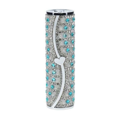 Tiffany - Elegancki Wibrator-Szminka z Czterema Końcówkami - Niebieski
