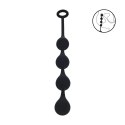 Zmysłowe Silikonowe Kulki Analne Waterdrop M – 30 mm – Czarne