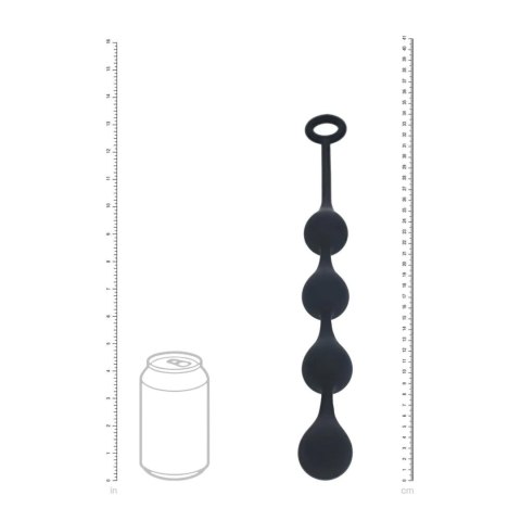 Zmysłowe Silikonowe Kulki Analne Waterdrop M – 30 mm – Czarne