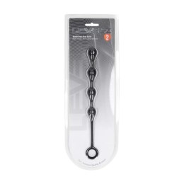 Zmysłowe Silikonowe Kulki Analne Waterdrop – Czarne, Rozmiar S (20 mm)