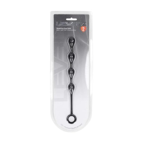 Zmysłowe Silikonowe Kulki Analne Waterdrop – Czarne, Rozmiar S (20 mm)