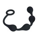 Zmysłowe Silikonowe Kulki Analne Waterdrop – Czarne, Rozmiar S (20 mm)