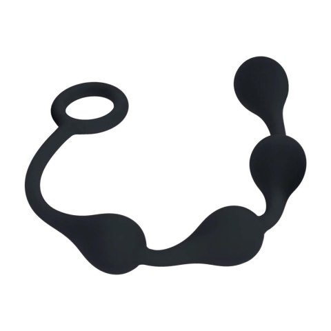 Zmysłowe Silikonowe Kulki Analne Waterdrop – Czarne, Rozmiar S (20 mm)