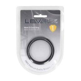 Szeroki silikonowy pierścień erekcyjny Wide O XL 50 mm - Czarny