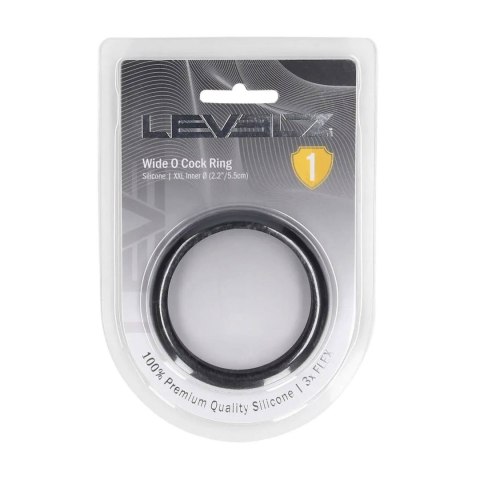Szeroki Silikonowy Pierścień Erekcyjny 'Wide O' - XXL - 55 mm - Czarny