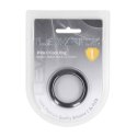 Elegancki Silikonowy Pierścień Erekcyjny Wide O – M (35 mm), Czarny