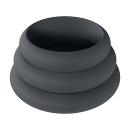 LEVELZ Wide O – Zestaw 3 Silikonowych Pierścieni Erekcyjnych w Rozmiarach S/M/L – Czarny