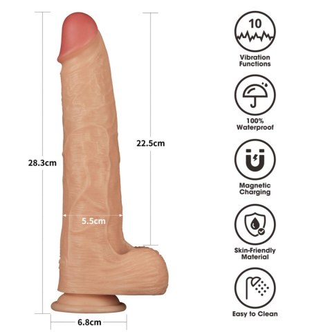 Wibrujący Realistyczny Dildo Power Basics 28 cm