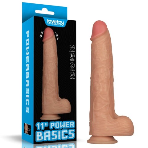 Wibrujący Realistyczny Dildo Power Basics 28 cm