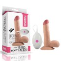 Wibrujące Dildo The Ultra Soft Dude, 7.5 cala